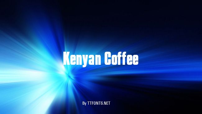 Kenyan Coffee example